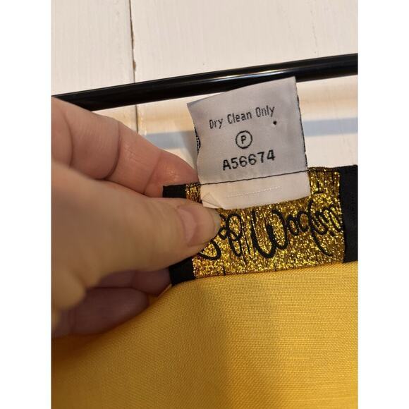 Bob Mackie Top Womens 3X Eyelet Linen Blend Vintage Yellow White 2-Piece GmaCore - Picture 9 of 10